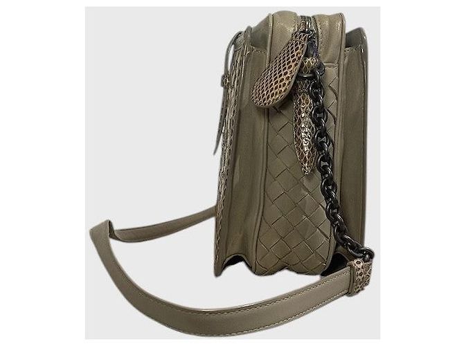 Borsa Bottega Veneta beige a fiori - vista 3
