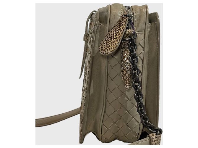 Borsa Bottega Veneta beige a fiori - vista 4