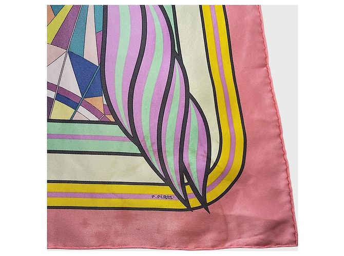 Pañuelo Hermès Quadrige rose Rosa - vista 2