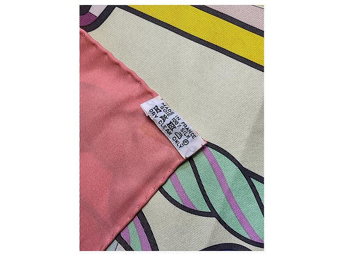 Pañuelo Hermès Quadrige rose Rosa - vista 6