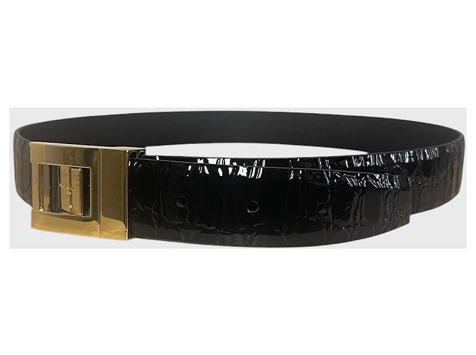Autre Marque Saint Laurent Gürtel schwarz T.85 - Ansicht 4