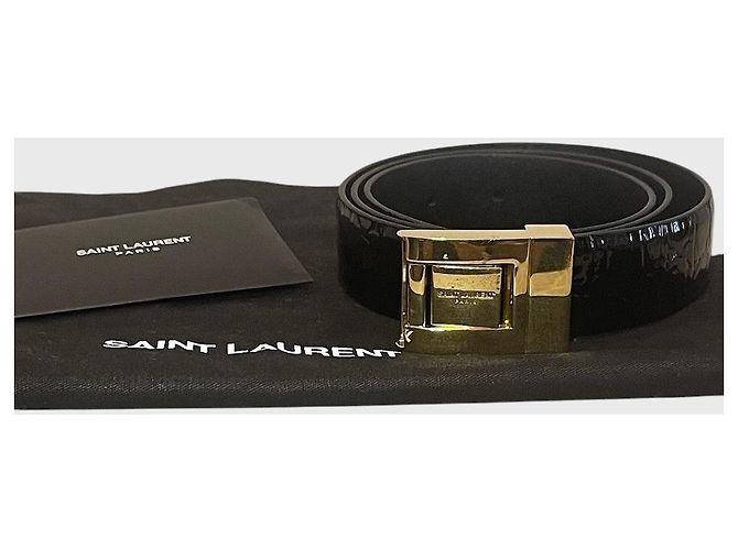 Autre Marque Saint Laurent Gürtel schwarz T.85 - Ansicht 9