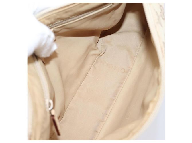 Borsa GUCCI GG Canvas Bamboo Beige Silver 001 3870 Auth mr2927A Argento - vista 11