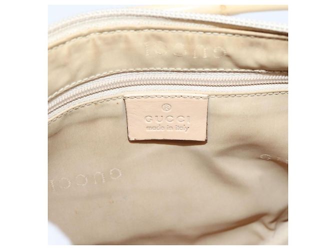 Borsa GUCCI GG Canvas Bamboo Beige Silver 001 3870 Auth mr2927A Argento - vista 20