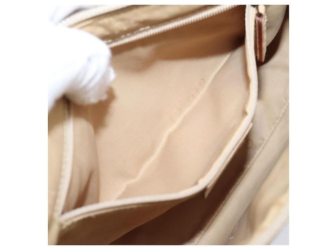 Borsa GUCCI GG Canvas Bamboo Beige Silver 001 3870 Auth mr2927A Argento - vista 24