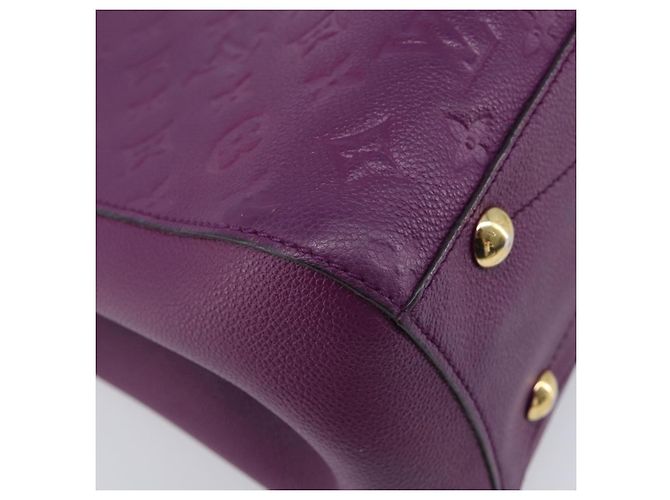Borsa LOUIS VUITTON Monogram Empreinte Montaigne MM Purple M41046 LV Auth ep16194A Porpora - vista 19