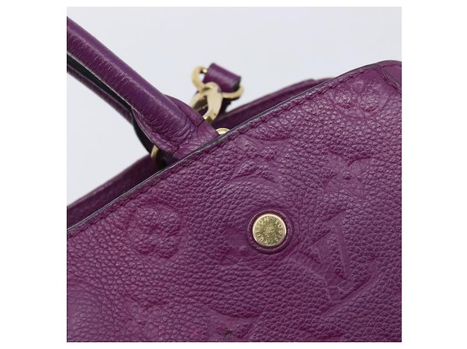 Borsa LOUIS VUITTON Monogram Empreinte Montaigne MM Purple M41046 LV Auth ep16194A Porpora - vista 20