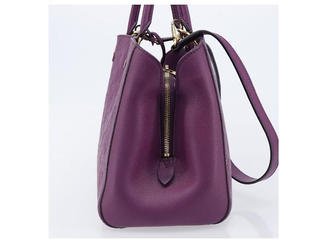 Borsa LOUIS VUITTON Monogram Empreinte Montaigne MM Purple M41046 LV Auth ep16194A Porpora - vista 3