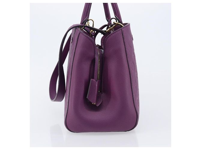 Borsa LOUIS VUITTON Monogram Empreinte Montaigne MM Purple M41046 LV Auth ep16194A Porpora - vista 4
