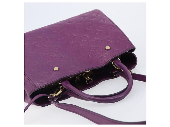 Borsa LOUIS VUITTON Monogram Empreinte Montaigne MM Purple M41046 LV Auth ep16194A Porpora - vista 6