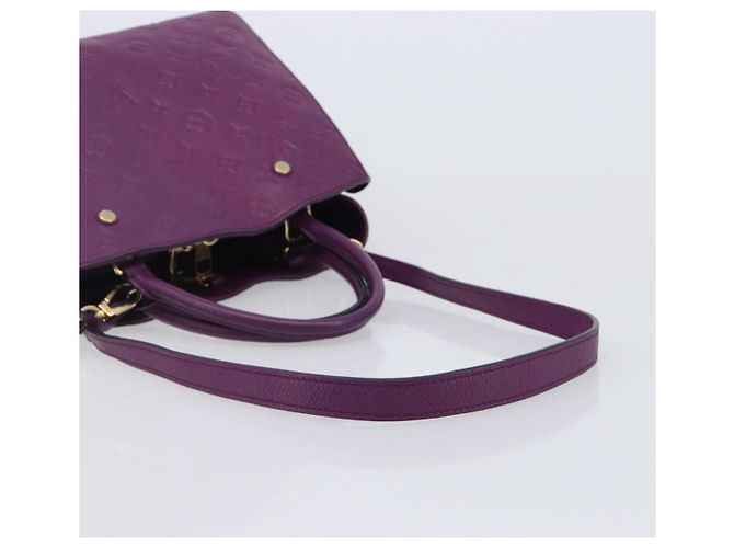 Borsa LOUIS VUITTON Monogram Empreinte Montaigne MM Purple M41046 LV Auth ep16194A Porpora - vista 8