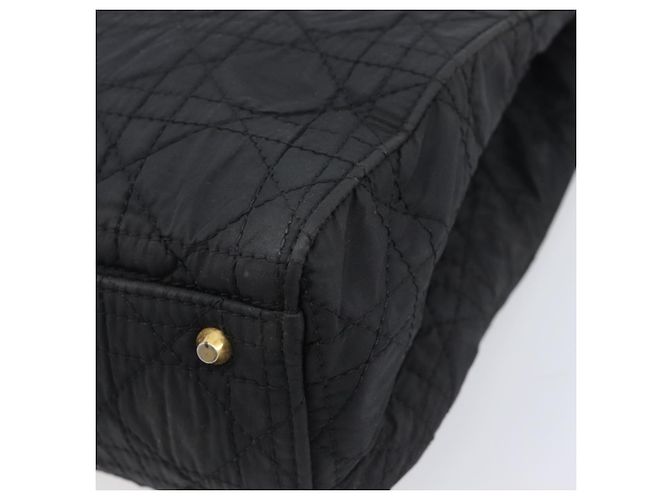 Borsa a mano Christian Dior Canage Nylon Nero Tono Oro Auth gh2390 - vista 12