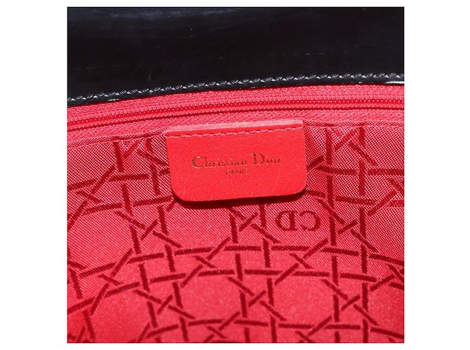 Borsa a mano Christian Dior Canage Nylon Nero Tono Oro Auth gh2390 - vista 16