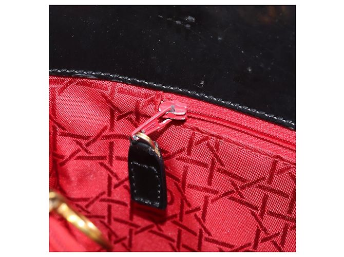 Borsa a mano Christian Dior Canage Nylon Nero Tono Oro Auth gh2390 - vista 20