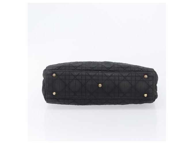 Borsa a mano Christian Dior Canage Nylon Nero Tono Oro Auth gh2390 - vista 9