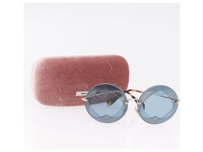 Miu Miu Sonnenbrille Metall Silver Auth 206297A Silber - Ansicht 12