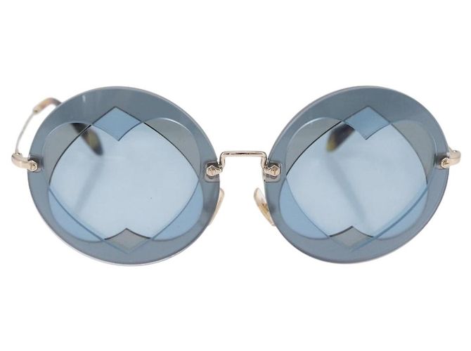 Miu Miu Sonnenbrille Metall Silver Auth 206297A Silber - Ansicht 13