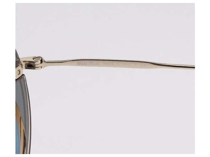 Miu Miu Sonnenbrille Metall Silver Auth 206297A Silber - Ansicht 16
