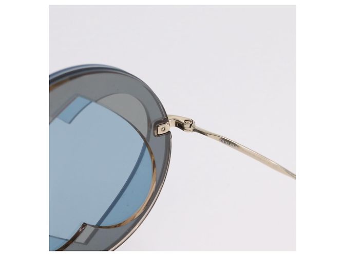 Miu Miu Sonnenbrille Metall Silver Auth 206297A Silber - Ansicht 9