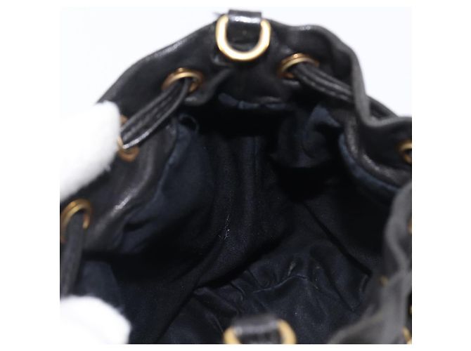 Borsa a mano Miu Miu in pelle nera oro argento Auth 205991V Nero D'oro - vista 22