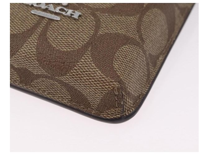 Custodia Smartphone Coach Signature Shoulder Pouch PVC Beige Silver Auth ki6833A Argento - vista 14