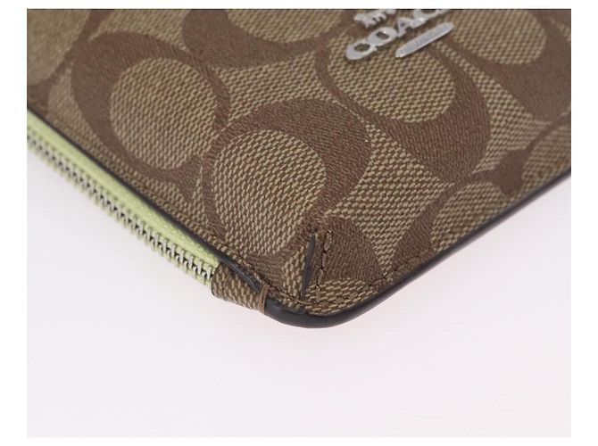 Custodia Smartphone Coach Signature Shoulder Pouch PVC Beige Silver Auth ki6833A Argento - vista 9
