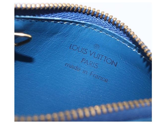 LOUIS VUITTON Epi Pochette Cles Coin Purse Blue M6380G LV Auth bs37132A Azul - vista 10