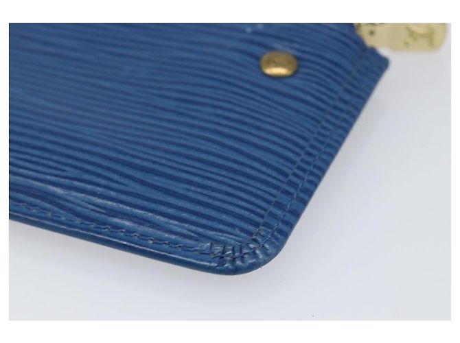 LOUIS VUITTON Epi Pochette Cles Coin Purse Blue M6380G LV Auth bs37132A Azul - vista 15