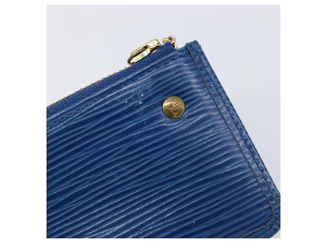 LOUIS VUITTON Epi Pochette Cles Coin Purse Blue M6380G LV Auth bs37132A Azul - vista 17