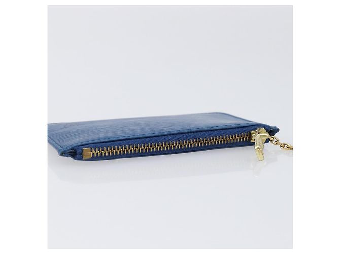 LOUIS VUITTON Epi Pochette Cles Coin Purse Blue M6380G LV Auth bs37132A Azul - vista 5