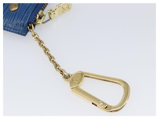 LOUIS VUITTON Epi Pochette Cles Coin Purse Blue M6380G LV Auth bs37132A Azul - vista 9
