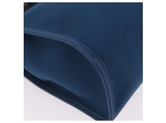 Hermès Bolso de mano HERMES Herbag Zip PM Canvas Cuero 2way Navy Silver Auth 202516SAM Plata Azul marino - vista 13