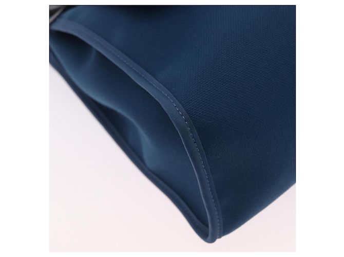 Hermès Bolso de mano HERMES Herbag Zip PM Canvas Cuero 2way Navy Silver Auth 202516SAM Plata Azul marino - vista 15