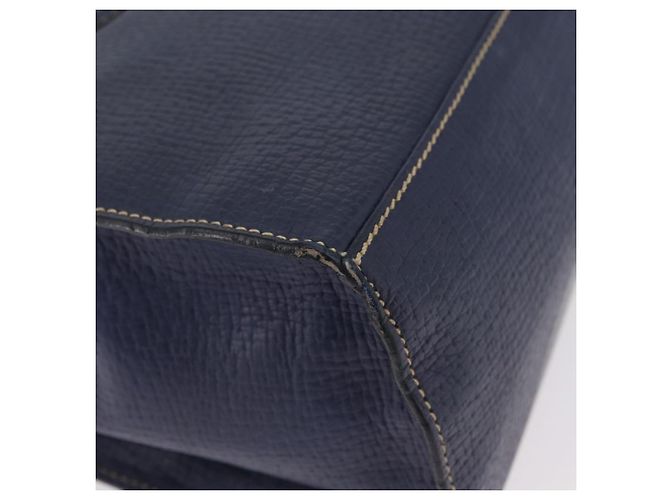 Saco Tote LOEWE Couro Gold Blue Auth bs37329 Azul Dourado - vista 16