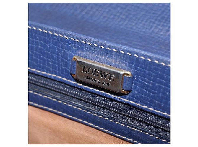 Saco Tote LOEWE Couro Gold Blue Auth bs37329 Azul Dourado - vista 24
