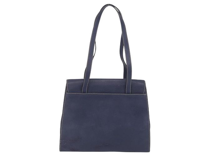Saco Tote LOEWE Couro Gold Blue Auth bs37329 Azul Dourado - vista 3