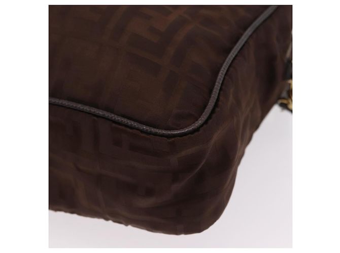 FENDI Zucca Canvas Handtasche 2way Brown Gold Tone Auth mr2984A Braun - Ansicht 18