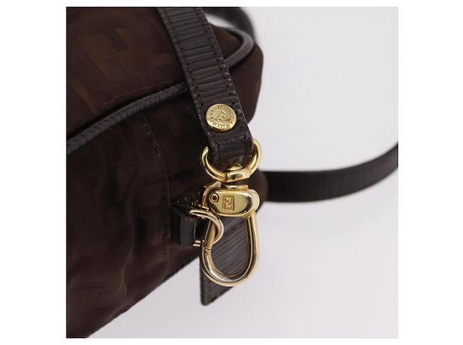 FENDI Zucca Canvas Handtasche 2way Brown Gold Tone Auth mr2984A Braun - Ansicht 21
