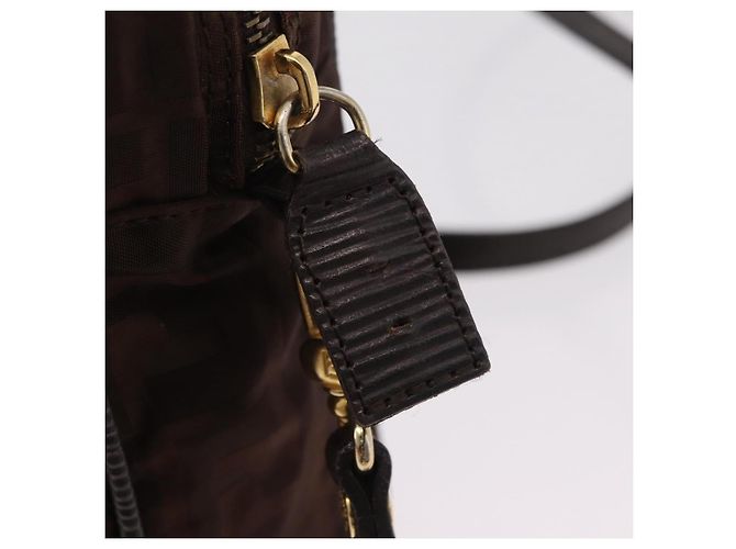FENDI Zucca Canvas Handtasche 2way Brown Gold Tone Auth mr2984A Braun - Ansicht 22