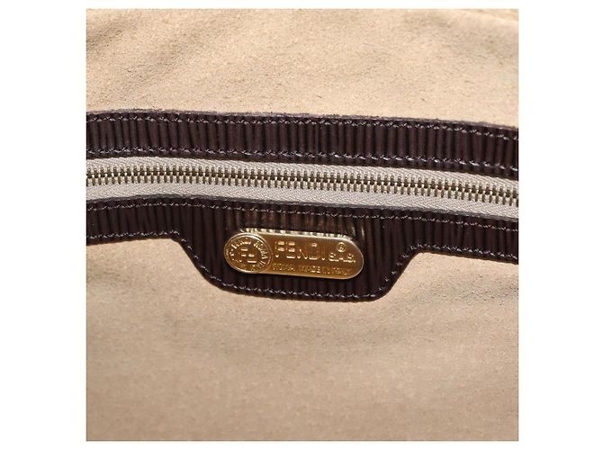 FENDI Zucca Canvas Handtasche 2way Brown Gold Tone Auth mr2984A Braun - Ansicht 23