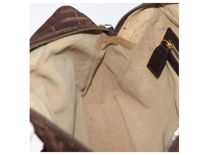 FENDI Zucca Canvas Handtasche 2way Brown Gold Tone Auth mr2984A Braun - Ansicht 25