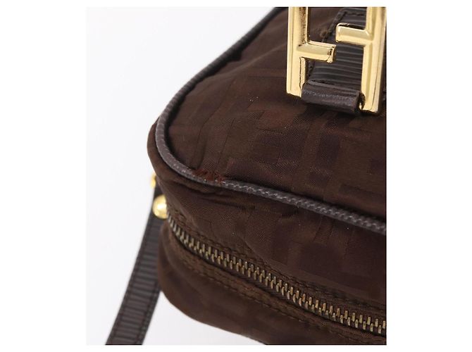 FENDI Zucca Canvas Handtasche 2way Brown Gold Tone Auth mr2984A Braun - Ansicht 8