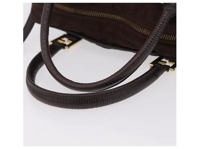 FENDI Zucca Canvas Handtasche 2way Brown Gold Tone Auth mr2984A Braun - Ansicht 9