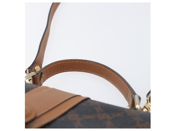 BALLY Handtasche PVC 2way Schwarz Gold Auth ka6321 Golden - Ansicht 14
