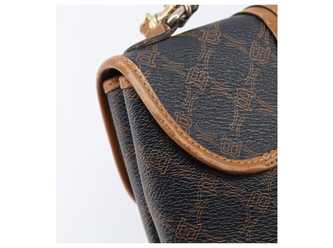 BALLY Handtasche PVC 2way Schwarz Gold Auth ka6321 Golden - Ansicht 21