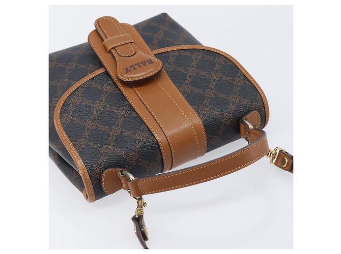 BALLY Handtasche PVC 2way Schwarz Gold Auth ka6321 Golden - Ansicht 6