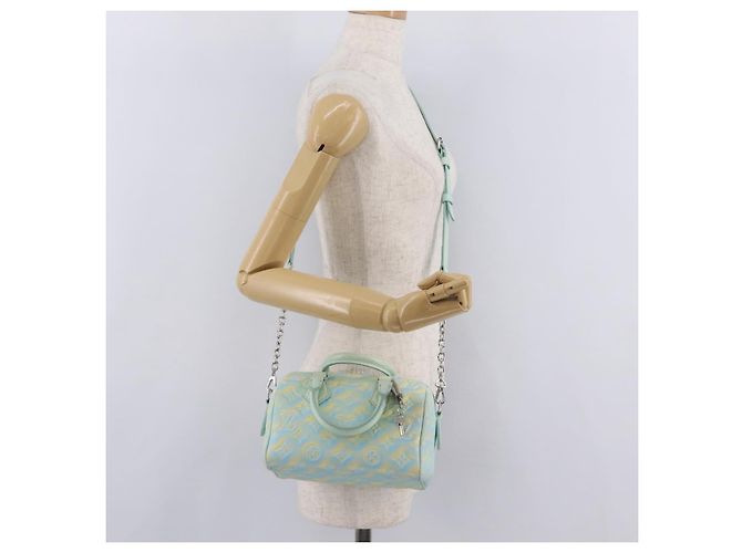 Borsa LOUIS VUITTON Summer Stardust Speedy Bandouliere20 M46092 LV Auth 205980SAM Verde Monogramma - vista 31