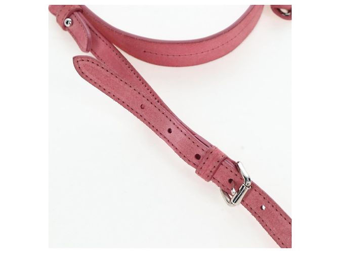 Borsa a tracolla Miu Miu Suede Pink Silver Auth 204837A Argento Rosa - vista 10