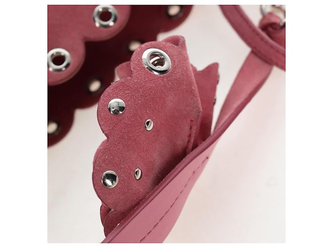 Borsa a tracolla Miu Miu Suede Pink Silver Auth 204837A Argento Rosa - vista 16