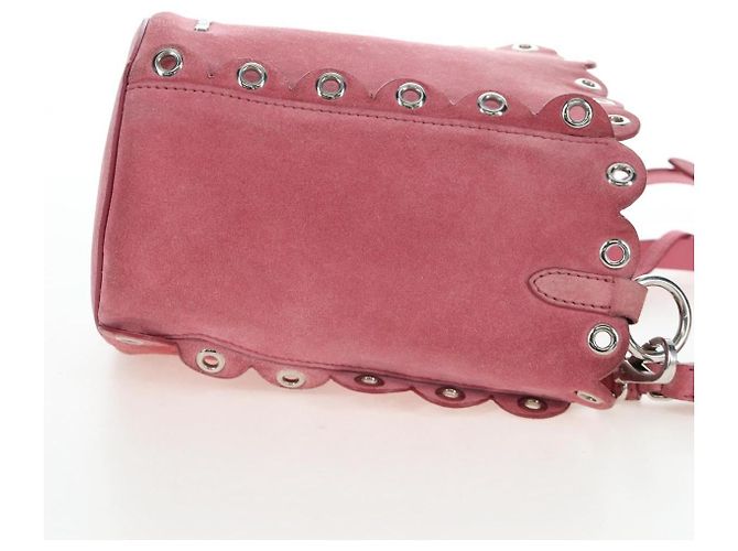 Borsa a tracolla Miu Miu Suede Pink Silver Auth 204837A Argento Rosa - vista 5